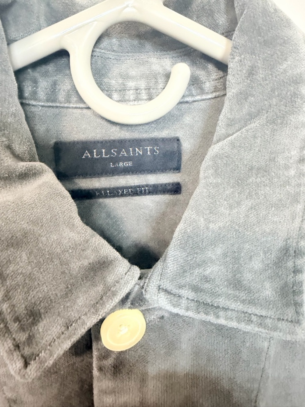 All Saints Men's Gray Casual Button-Down Shirt - Picture 5 of 6